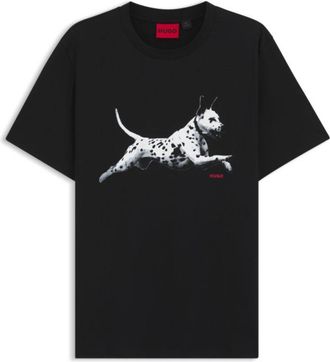 HUGO BOSS Cotton-jersey T-shirt with animal artwork