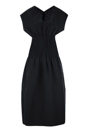 Fabiana Filippi Viscose And Linen Corset Waist Dress