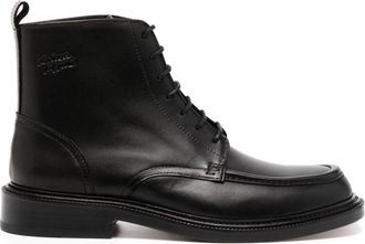 Maison Kitsun&eacute; lace-up leather boots - men - Calf Leather/Calf Leather/Calf Leather - 40 - Black
