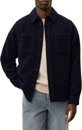 Les Deux Lennon Boucl&eacute; Overshirt in Dark Navy at Nordstrom Rack, Size X-Large