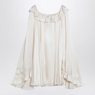 Chloé Chloé Milky White Mini Dress In Silk