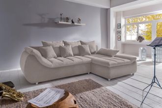 Inosign Ecksofa »Imola, bequem, aktuelle Steppung im Sitz, L-Form, Breite 270cm« wahlweise mit Bettfunktion