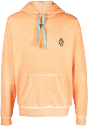 Marcelo Burlon Sunset Cross hoodie - men - Polyester/Cotton - M - Orange
