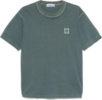 Stone Island Fissato-Effect Organic-Cotton T-Shirt