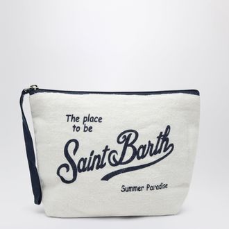 MC2 Saint Barth White/blue pouch with logo