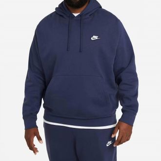 Nike Club Fleece Pullover Hoodie In Navy