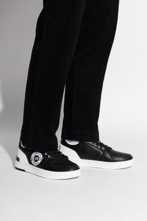 Versace Jeans Couture Sports Shoes With A Printed Logo, Mens, Black