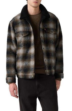 Levi's Plaid Cotton Twill Trucker Jacket in James Plaid Paloma at Nordstrom, Size Xx-Large
