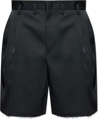 Maison Margiela Vintage-Effect wollen shorts - Heren - Korte Broeken - Zwart - L - Wol - Korte Broeken