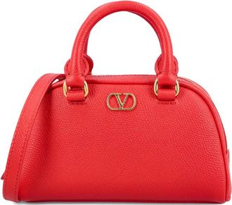 Valentino Garavani Bowling mini-shopper met V-logo - Rood