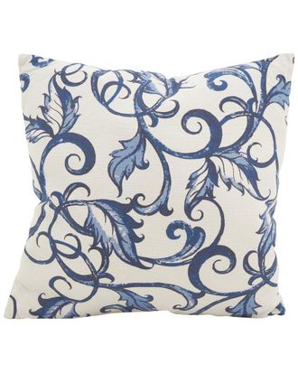 Saro Lifestyle Printed Leaf & Vine Pillow