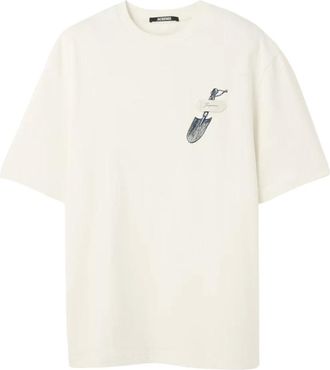 Jacquemus Pelle T-shirt - Heren - Tops - Beige - Maat: L Katoen