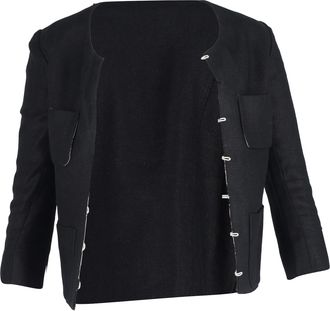 Roland Mouret jasje met 3/4 mouwen in zwart linnen