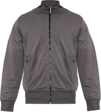 Palm Angels Hoodies & sweatvesten, Heren, Grijs, XL, Sweatshirt met Opstaande Kraag