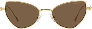 Swarovski 56mm Irregular Sunglasses in Gold at Nordstrom Rack