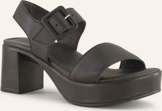 Naot Womens Glamour Heel Sandals In Jet Black Leather