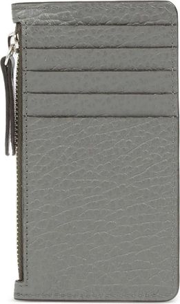 Maison Margiela Four-stitches Zip Card Holder - Heren - Portefeuilles - Grijs - ONE Size - Leer - Accessoires