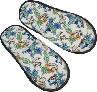 Generic Fuzzy Slippers Fun Dinosaur Head Breathable Slippers Unisex House Shoes For Room Hotel Winter M