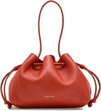Mansur Gavriel Drawstring Leather Pouch - Red - One Size