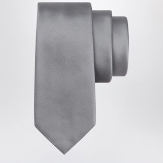 Ferragamo Grey Silk Tie