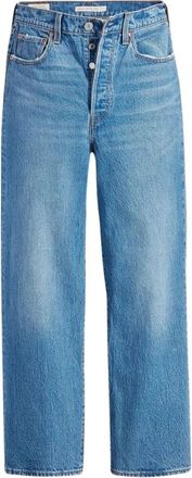 Levi's Ribcage Straight Ankle Jeans - Dames - Regular Fit Jeans - Blauw - W28 - Katoen - Jeans
