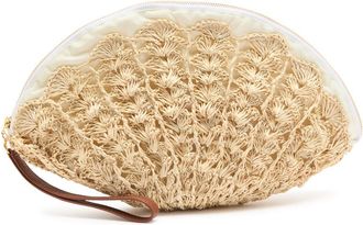 Sensi Studio Seashell Straw Clutch - Natural - One Size