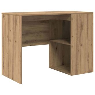 Berkfield Home Writing Desk Artisan oak Chipboard Medium Sleek Writing Desk in Brown