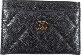 Chanel Pre-owned Wallets, female, Black, Size: ONE SIZE Pre-owned Business Card Case