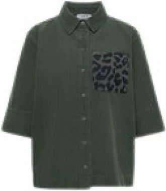 Cecil Corduroy Shirt met korte mouwen - Dames - Blouses & Shirts - Veelkleurig - Maat: L Corduroy