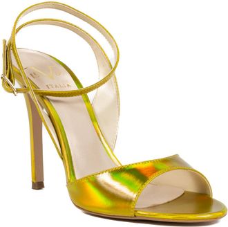 19V69 V1969 Womens Ankle Strap Sandal Yellow 302 SPECCHIO GIALLO Leather - Size UK 3