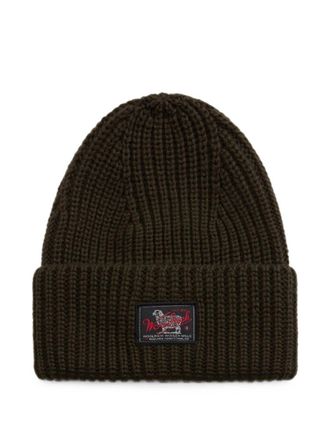 Woolrich Dark Green Knitted Beanies Cap
