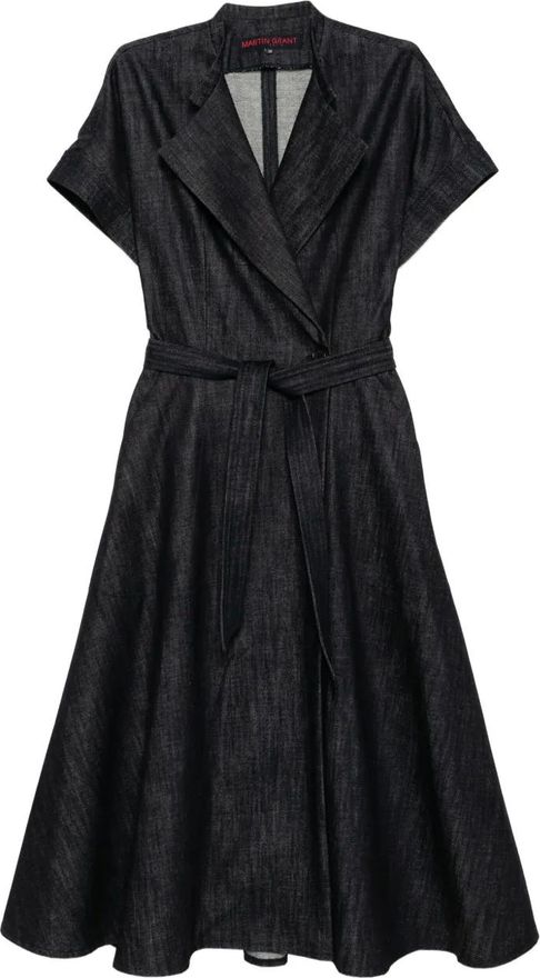 denim wrap dress - women - Cotton - 36 - Blue
