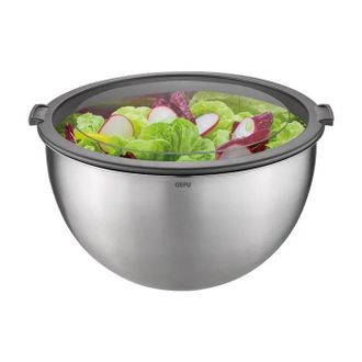 GEFU Juego De 3 Ensaladeras (1l/2.5l/4.5l) Con Tapas Herm&eacute;ticas De Acero Inoxidable. - 89430 - Gefu