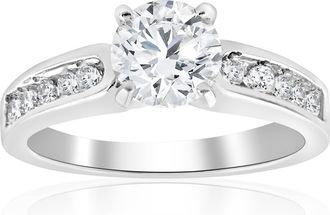 Pompeii3 2 ct Diamond Solitaire Engagement Ring 14K White Gold Lab Grown