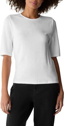 Eileen Fisher Short Sleeve Crewneck Top in White at Nordstrom, Size Xx-Small