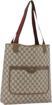Gucci Pre-owned Plastic Tote Bag - Dames - Vintage Shopper - Beige - ONE Size - Vintage