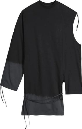 Yohji Yamamoto Dd Cnch Drape T - Dames - Blouses - Zwart - S - Katoen - Overhemden