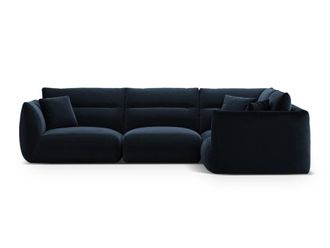 CXL by Christian Lacroix Sof&aacute; esquinero derecho 5 plazas de terciopelo azul regio