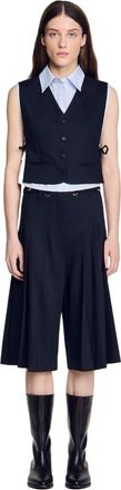 Sandro 2-in-1 jacket in Navy Blue at Nordstrom, Size 36