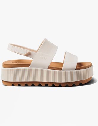 Reef Womens Reef WATER VISTA HIGHER Womens Platform Sandals Cloud - White - Size: 4