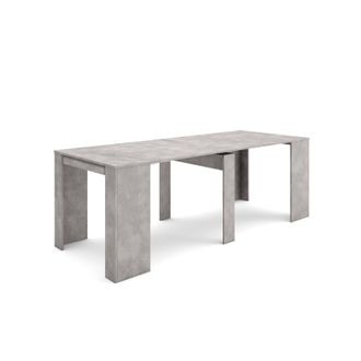Skraut Home Mesa Consola Extensible, Mesa Comedor Plegable, 220, Para 10 Comensales, Comedor Y Cocina, Estilo Moderno, Cemento - Skraut Home