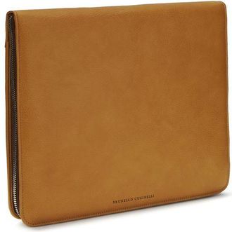 Brunello Cucinelli Mens Brown Calf Leather Bos Taurus Wallet