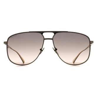 Gucci Aviator Mens Gold Brown Gradient GG0336S Metal - One Size
