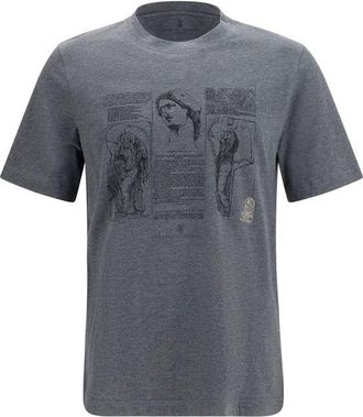 Brunello Cucinelli Gray Cotton Mens T-Shirt