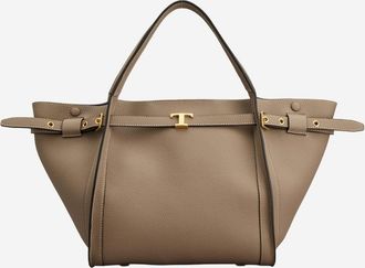 Tod's Beige Leather Small Tote