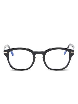 Tom Ford Eyewear round-frame glasses - unisex - Acetate - 49 - Black