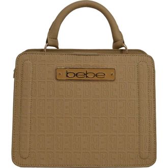 Bebe Thea Small Satchel with Card Wallet in Beige at Nordstrom Rack