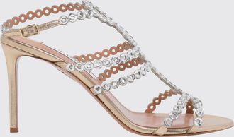 Aquazzura Sandalo in pelle laminata con applicazioni