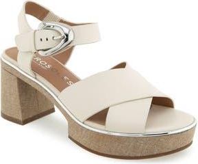 Aerosoles Zephyr Platform Sandal in 174 Eggnog Leather at Nordstrom Rack, Size 9.5