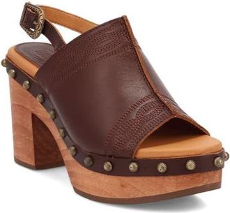 Dingo Clover Slingback Platform Sandal in Brown at Nordstrom, Size 6.5